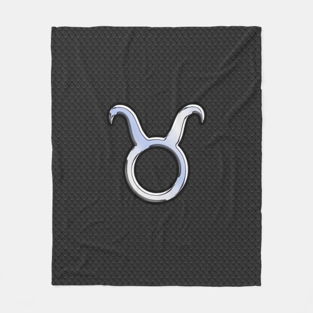 Manta Polar Rótulo cromado moderno como Taurus Zodiac (Anverso)