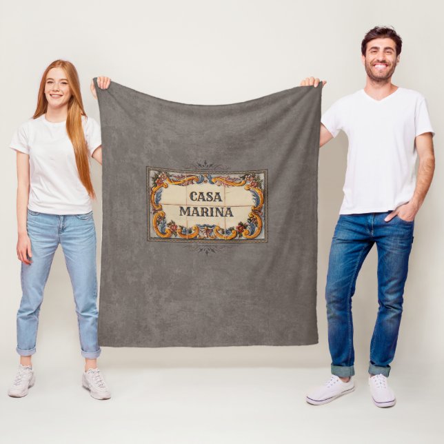 Manta Polar Rótulo de la Casa de España (personalizable de tex (In situ)