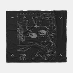 Manta Polar Rótulo del zodiaco del libra del estilo del cromo