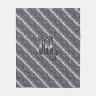 Manta Polar Rótulo Escorpio Zodiaco en estilo angustiado