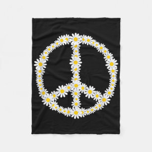 Manta Polar Rótulo hippie florió logo contra la guerra en paz