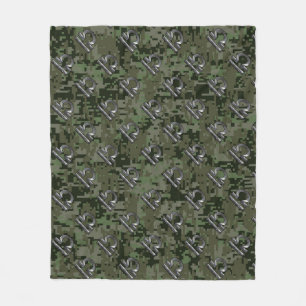 Manta Polar Rótulo Libra Zodiac sobre el camo digital verde ol