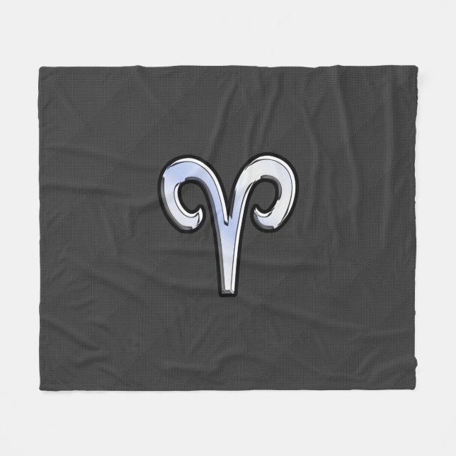 Manta Polar Rótulo moderno de Aries sobre la impresión de fibr (Frente (Horizontal))