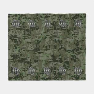 Manta Polar Rótulo Virgo Zodiac en Woodland Camo Digital