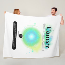 Manta Polar Rótulo Zodiaco moderno Cáncer Cita Elemento Agua