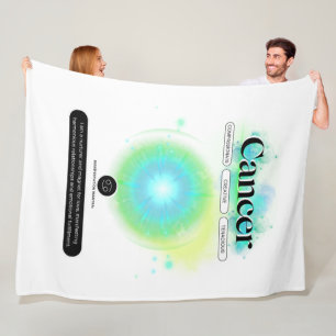 Manta Polar Rótulo Zodiaco moderno Cáncer Cita Elemento Agua