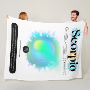 Manta Polar Rótulo Zodiaco Moderno Elemento Escorpio Cita Agua