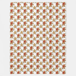 MANTA POLAR ROWS OF TAN GINGERBREAD HOMBRES NAVIDADES COOKES