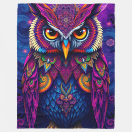 Manta Polar Royal Purple Owl: Majestic Mystical Art