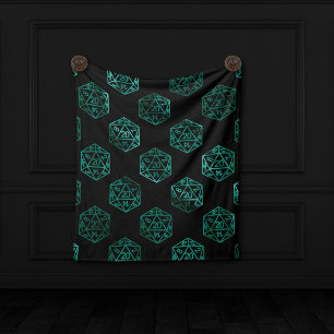 Manta Polar RPG Dice   Esmeralda Fantasía Tabletop Retro Gamer