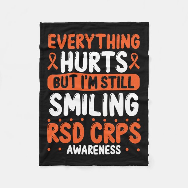 Manta Polar Rsd Crps Guerrero Naranja Ribbon Aún Sonriente Crp (Anverso)