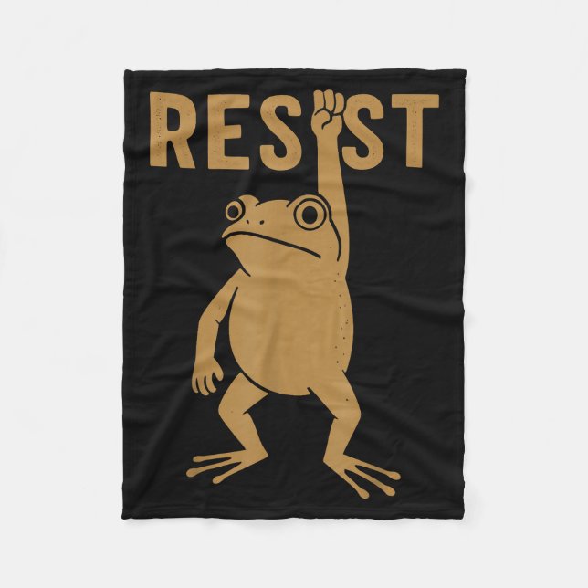 Manta Polar Rtland Frog Funny City Art - Rtland Frog Protest  (Anverso)
