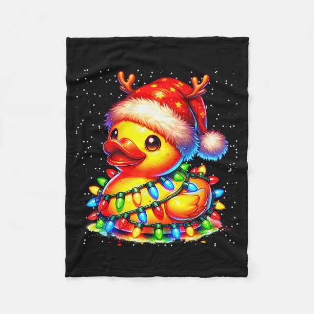 Manta Polar Rubber Duck Squad Christmas Light Reindeer Crew Xm (Anverso)