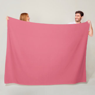 Manta Polar Rubor de Coral Sandía Rosa Color Sólido