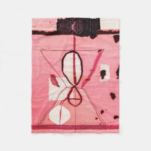 Manta Polar Rubor Kilim: Arte de Patrimonio Marroquí Rosa
