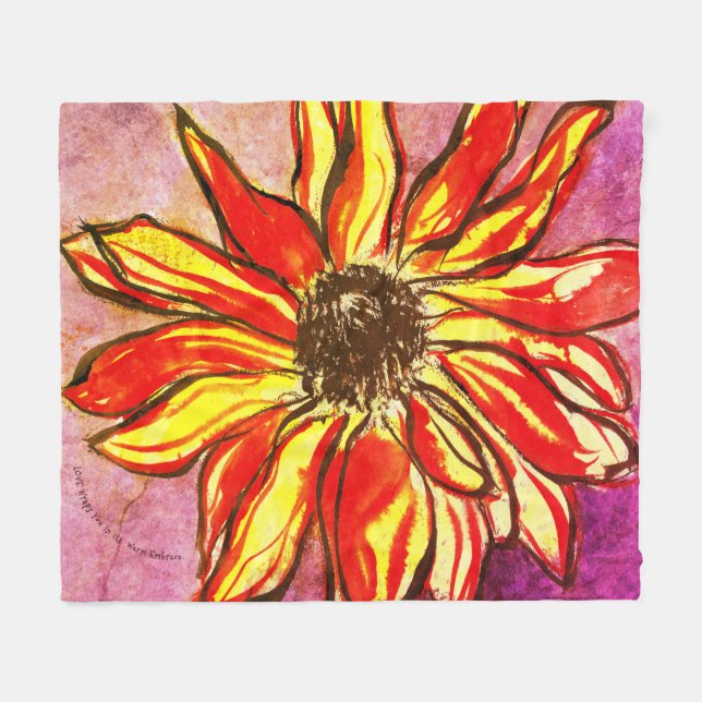 Manta Polar *'Rudbeckia Ablaze' (Frente (Horizontal))