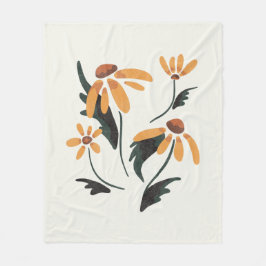 Manta Polar Rudbeckia Hirta Flores estéticas Susan Black Eyed