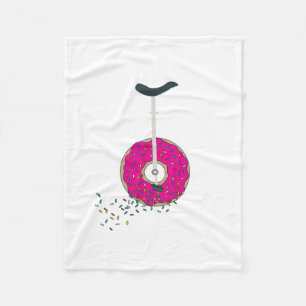 Manta Polar Rueda de donut rosa uniciclo con rociadores colori