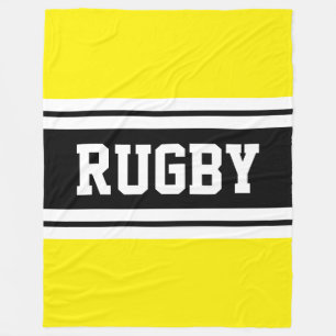 Manta Polar Rugby Atlético Brillante Rayas de Carreras Negra A