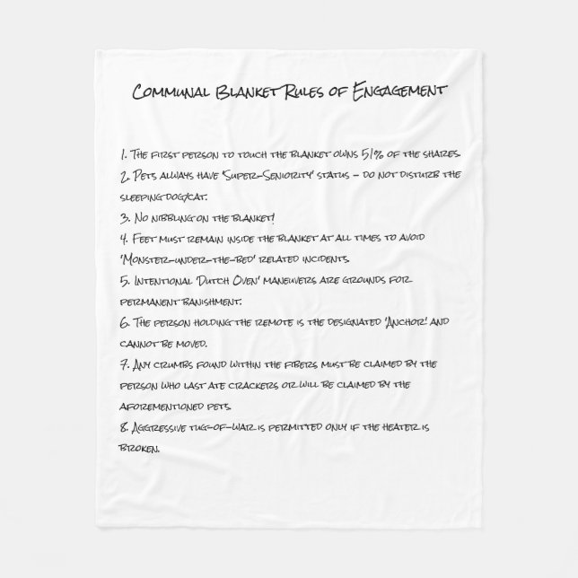 Manta Polar Rules of Engagement  Blanket (Anverso)