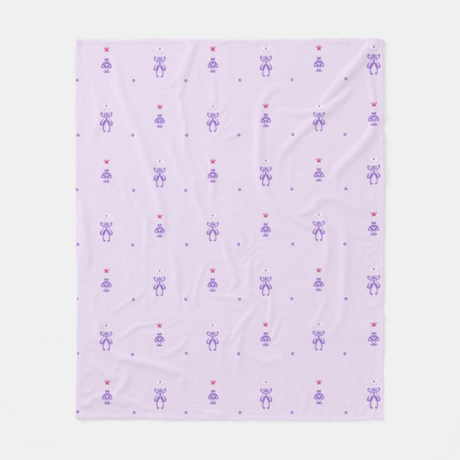 Manta Polar Runas de Hada de Lavanda (Anverso)