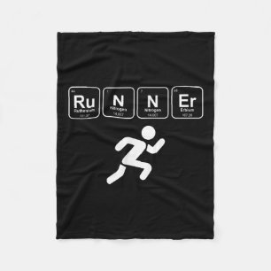 Manta Polar Runner Periódico Table Funny Running Marathon Love