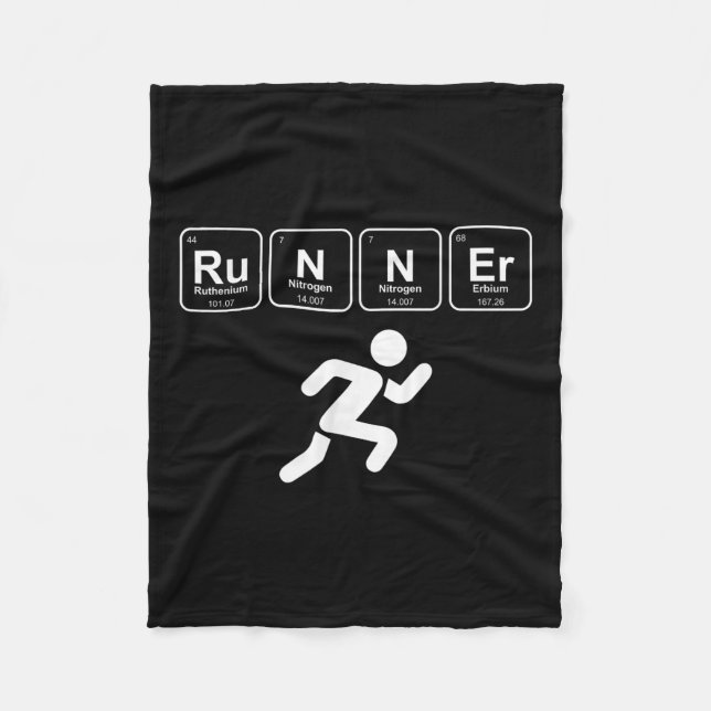 Manta Polar Runner Periódico Table Funny Running Marathon Love (Anverso)