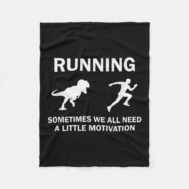 Manta Polar Running Motivation Raptor Chase Funny Dinosaur  (Anverso)