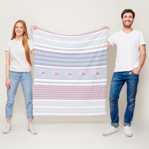 Manta Polar Ruso, a rayas, patchwork