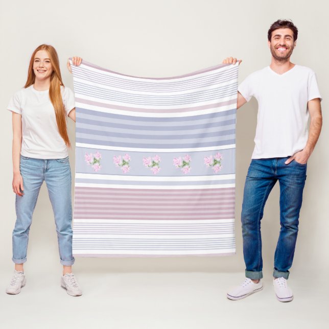 Manta Polar Ruso, a rayas, patchwork (In situ)