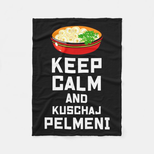 Manta Polar Russian Keep Calm Eat Pelmeni Funny Russian Saying (Anverso)