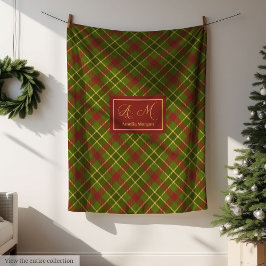 Manta Polar Rustic Fall Tartan Blanket Personalized Farmhouse