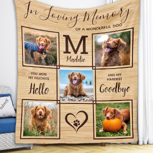 Manta Polar Rustic In Loving Memory Photo Collage Pet Memorial