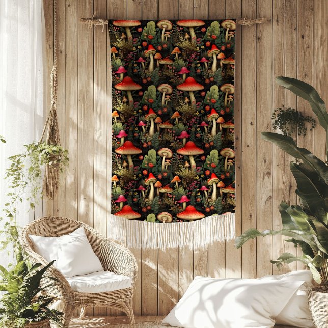 Manta Polar Rustic Nature Blanket Mushrooms & Woodland Vibes (Rustic Nature Blanket Mushrooms & Woodland Vibes)