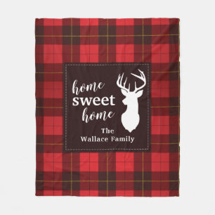 Manta Polar Rustic Plaid Sweet Home Farmhouse Wallace Tartán