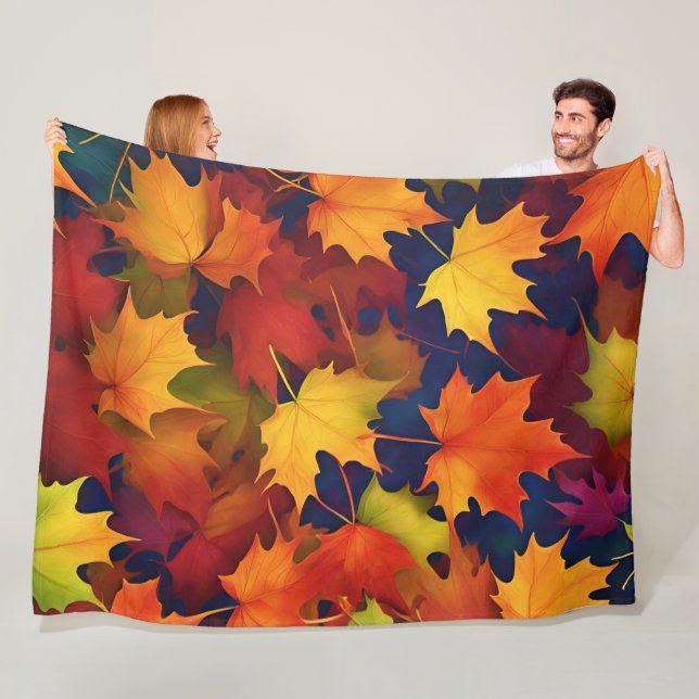 Manta Polar Rústica Caída Foliage Fleece Blanket (In situ)