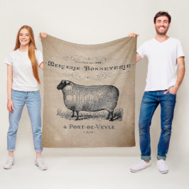 Manta Polar Rústica de granja de ovejas francesas de edad avan
