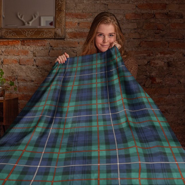 Manta Polar Rústica de la Familia Plaid Clan Robertson Tartan (Rustic Plaid Robertson Tartan Sherpa Blanket)