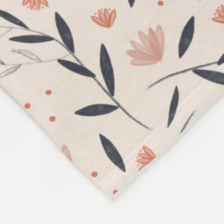 Manta Polar Rústica granja Coral Florals