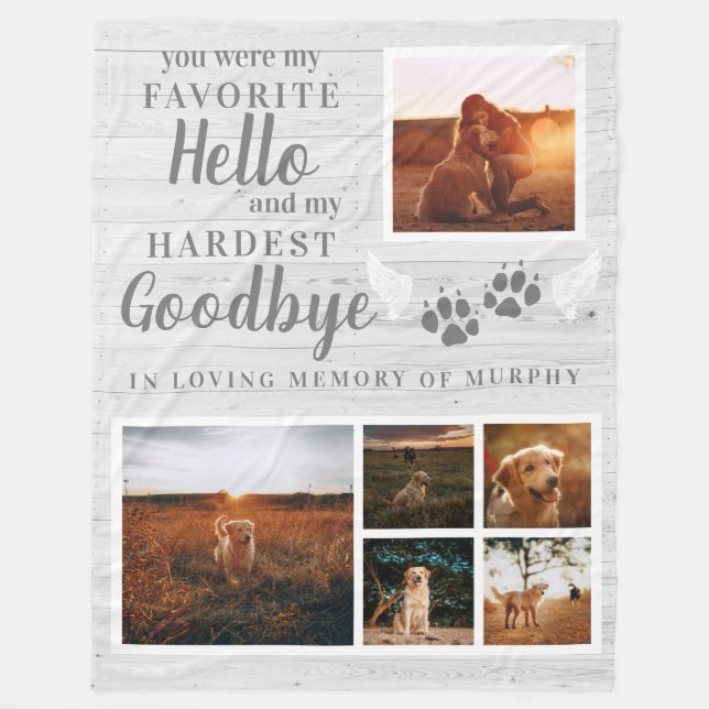 Manta Polar Rústica pintura imprime una foto en memoria de un  (Anverso)