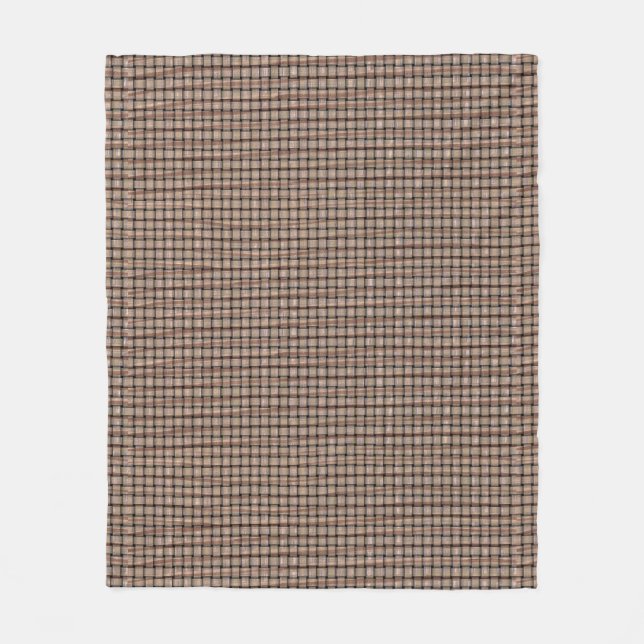 Manta Polar Rústico Burlap Basket Tejido Aspecto Fleece Blanke (Anverso)