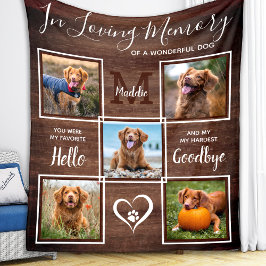 Manta Polar Rústico En Memoria Amada 5 Memorial Mascota De Fot