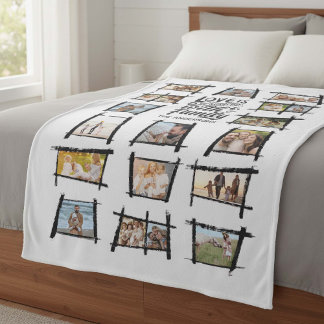 Manta Polar Rústicos marcos negros/qué amor es familia ID1015