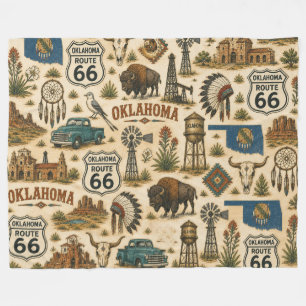 Manta Polar Ruta 66 de Oklahoma Cozy Prairie