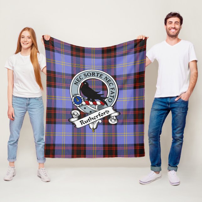 Manta Polar Rutherford Clan Badge Tartan Plaid (In situ)