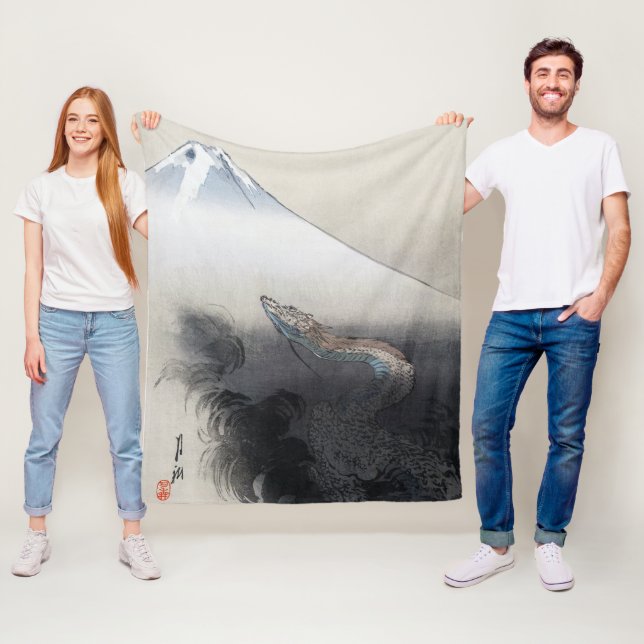 Manta Polar Ryu Shoten: Dragón ascendente sobre Fuji, Japón (In situ)