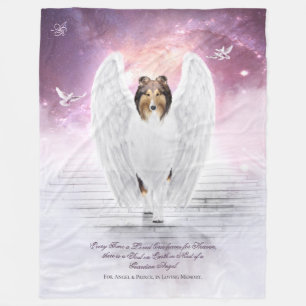 Manta Polar Sable Collie Guardian Angel, escaleras al cielo -