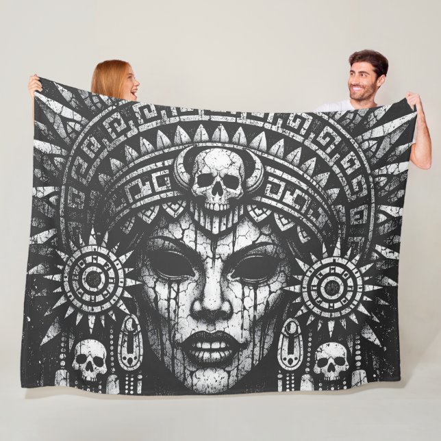 Manta Polar Sacerdotisa Coronada de Calavera — por BurnsInHell (In situ)
