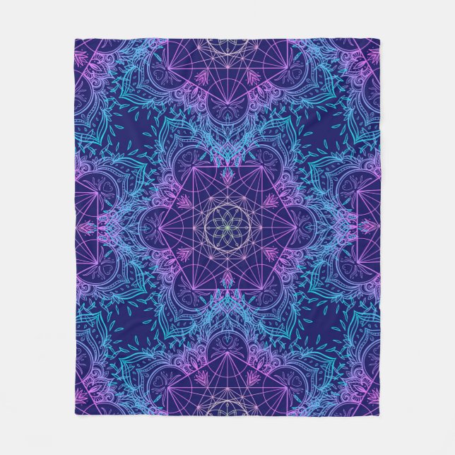 Manta Polar Sacred Geometry Symbols in Mandala seamless patter (Anverso)