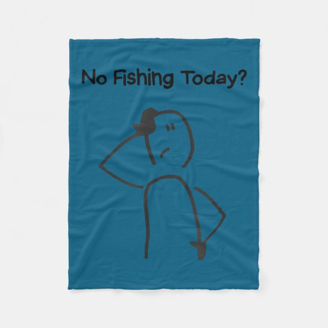 Manta Polar Sad Stick Figure Fisherman No Fishing Today Father (Anverso)